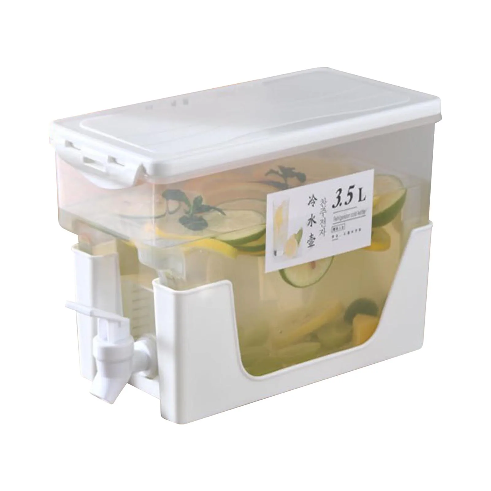 

Drink Dispenser With Removable Stand 3.5L Fridge Drink Dispensers With Removable Base Refrigerator Lemonade Dispenser Cold