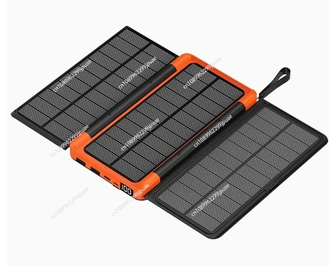 Poverbank 20000 мАч Складной аккумулятор на солнечной батарее с 3 солнечными панелями Беспроводное зарядное устройство Qi Powerbank