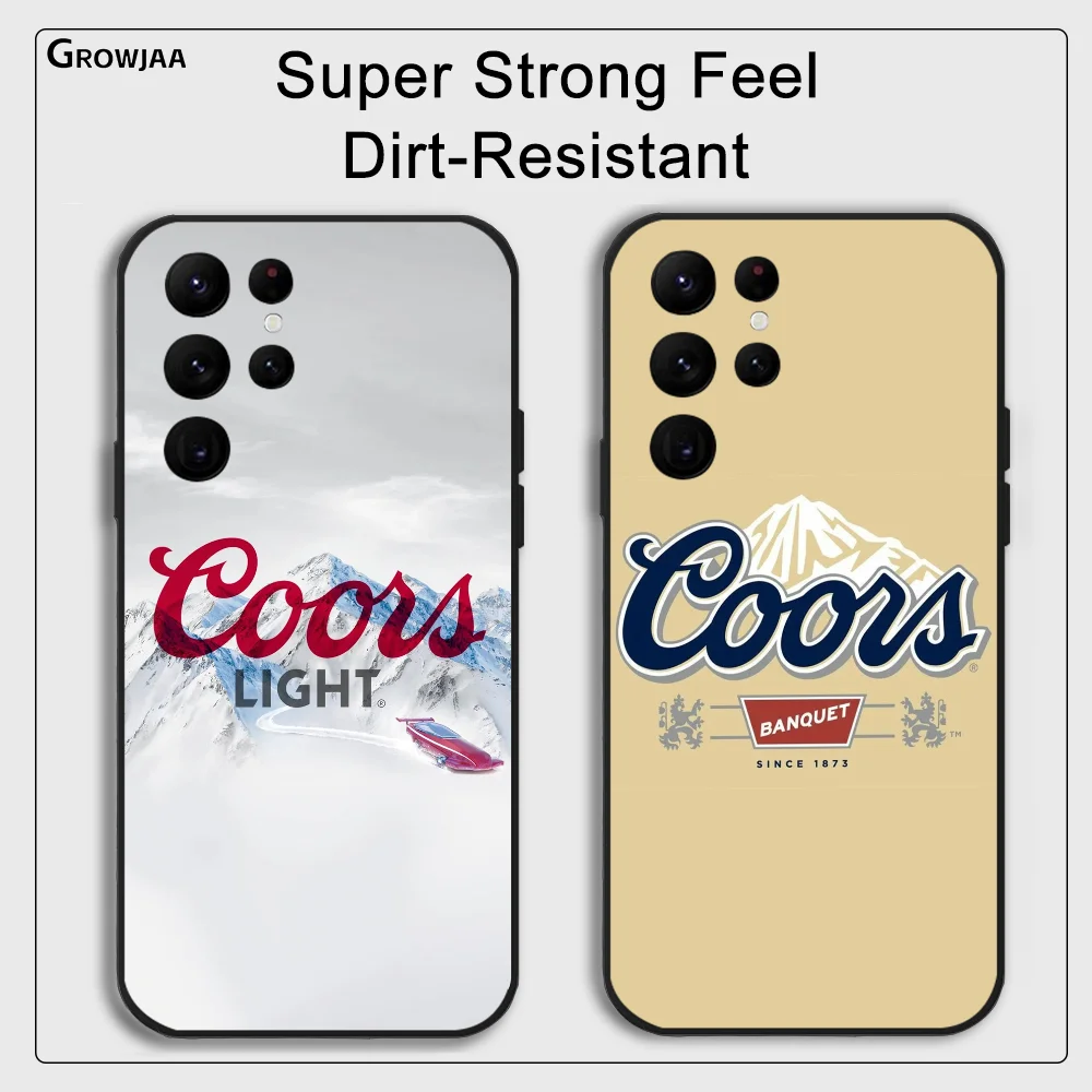 C-COorS L-LIGHTS Beer Phone Case For Samsung Galaxy S24 Ultra S22 S23 S21 S20 5G Protective Silicone TPU Funda