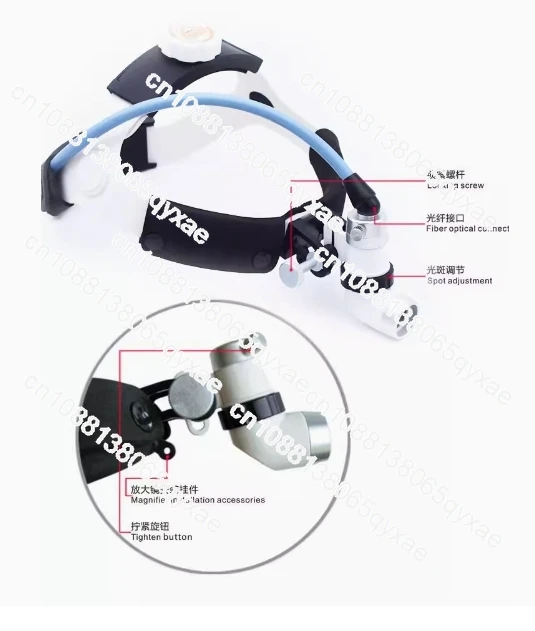 Оптоволоконный налобный фонарь Ent SurgicalKD-203AY-5 для медицинской хирургии ENT