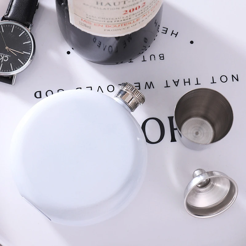 Круглая фляжка из нержавеющей стали объемом 5 унций личная креативная