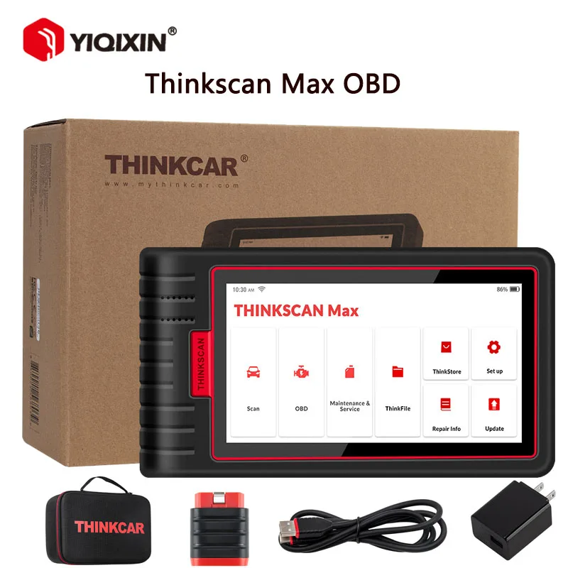 

THINKCAR ThinkScan Max Автомобильные диагностические инструменты OBD2 сканер AF DPF IMMO 28 Сброс ECU полное кодирование системы PK ThinkTool