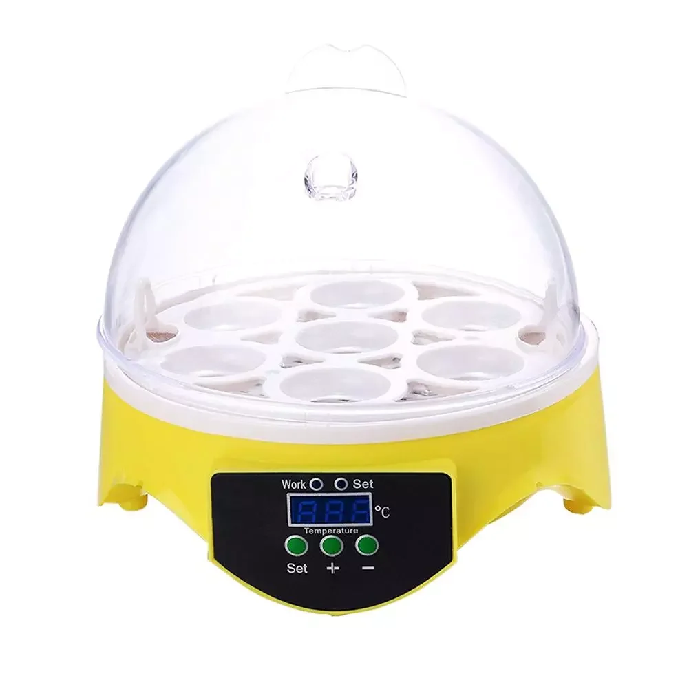 

Mini 7 Egg Incubator Poultry Incubator Brooder Digital Temperature Farm Hatchery Control Egg Incubator Hatcher for Chicken Bird