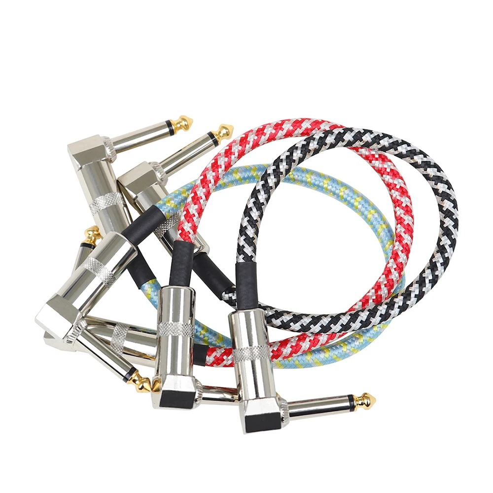 

6.35 MM Guitar Effect Pedal Connecting Line 6.5mm Electric Guitar Cable 33cm Copper Pith Wires Stringed Instrument Accessories