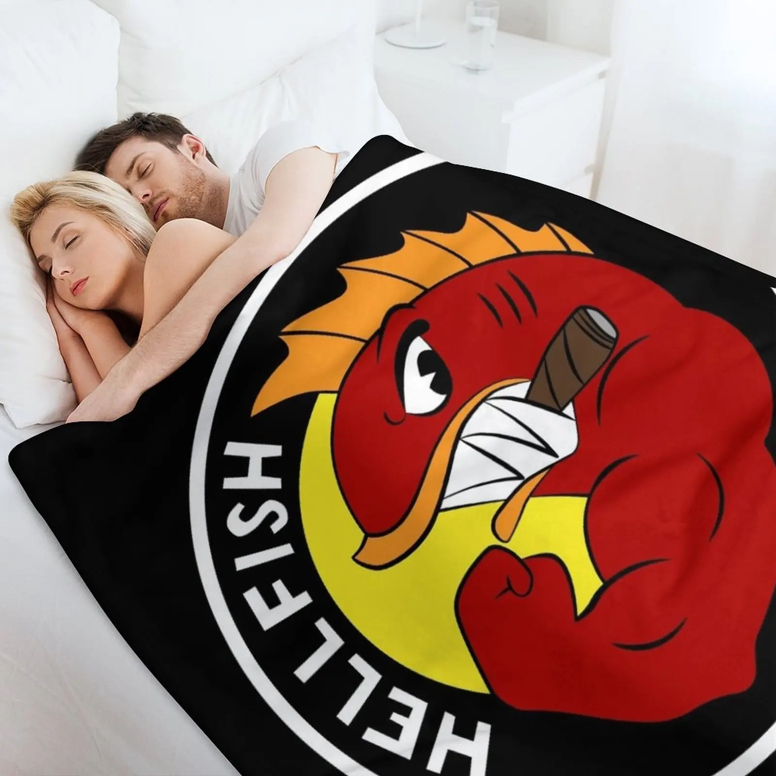 Летающая черная рыба! -Роскошное Одеяло с изображением летающей рыбы покрывало