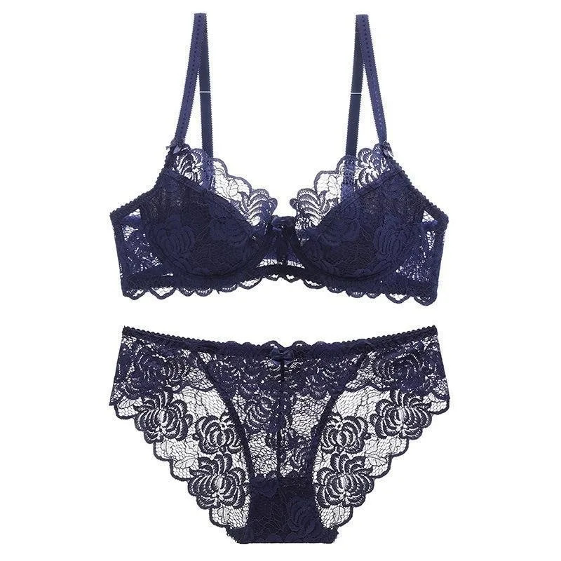 Комплект женского кружевного нижнего белья привлекательное милое кружевное