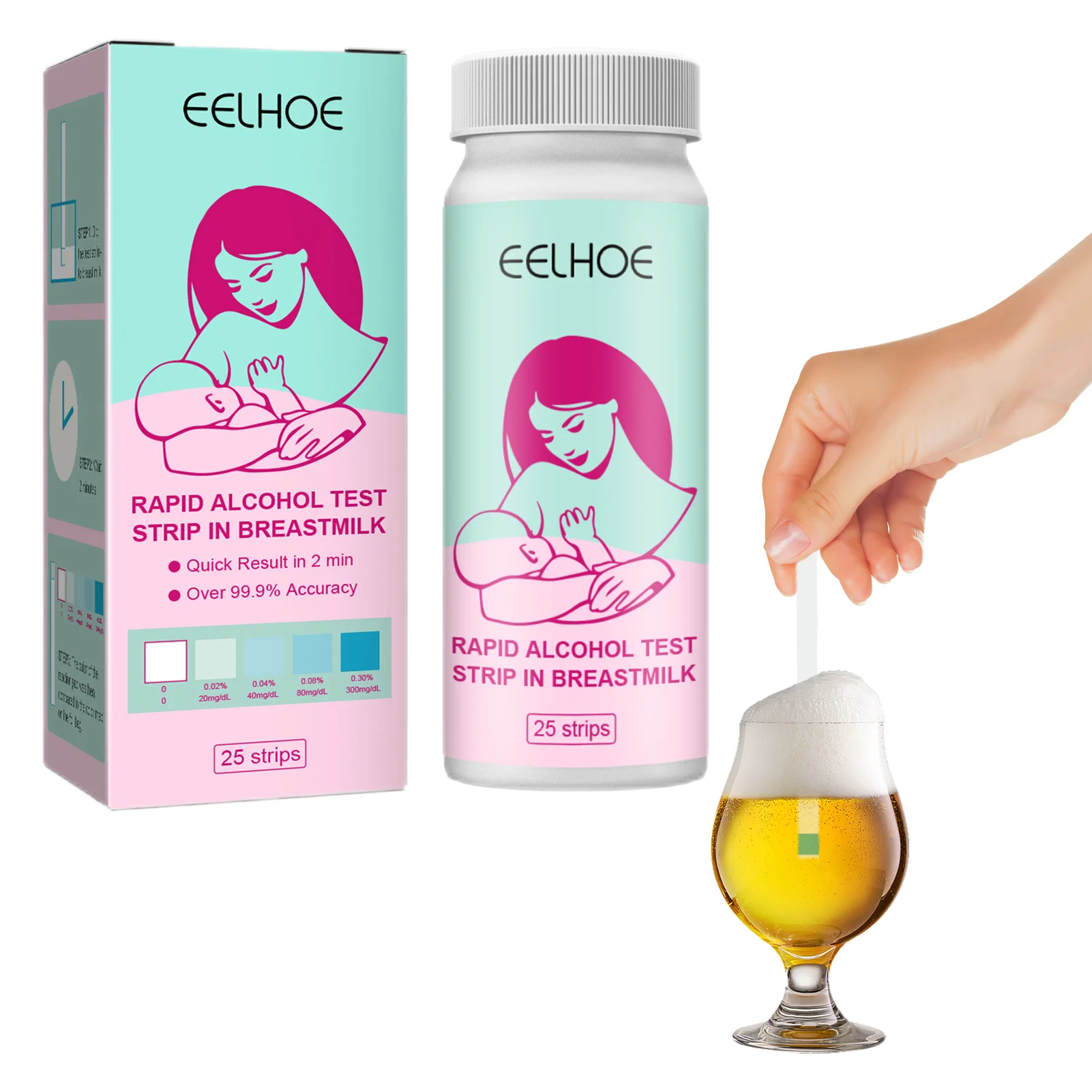 Breastmilk Alcohols Test Strips Breastfeeding Alcohols Testing Tool Breast Milk Alcohols Detection Strips For Nursing Mothers
