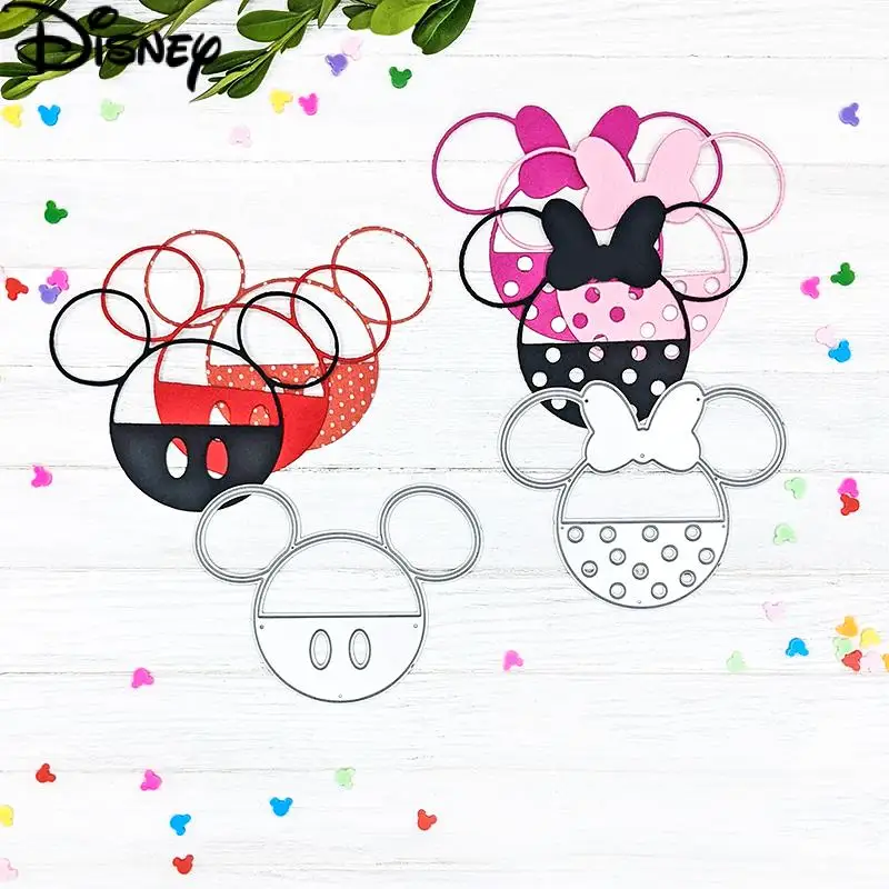 

Металлические штампы Минни-Маус Disney с Микки и уши, трафареты, штампы для рукоделия, скрапбукинга, альбома, бумажных карточек, тиснение