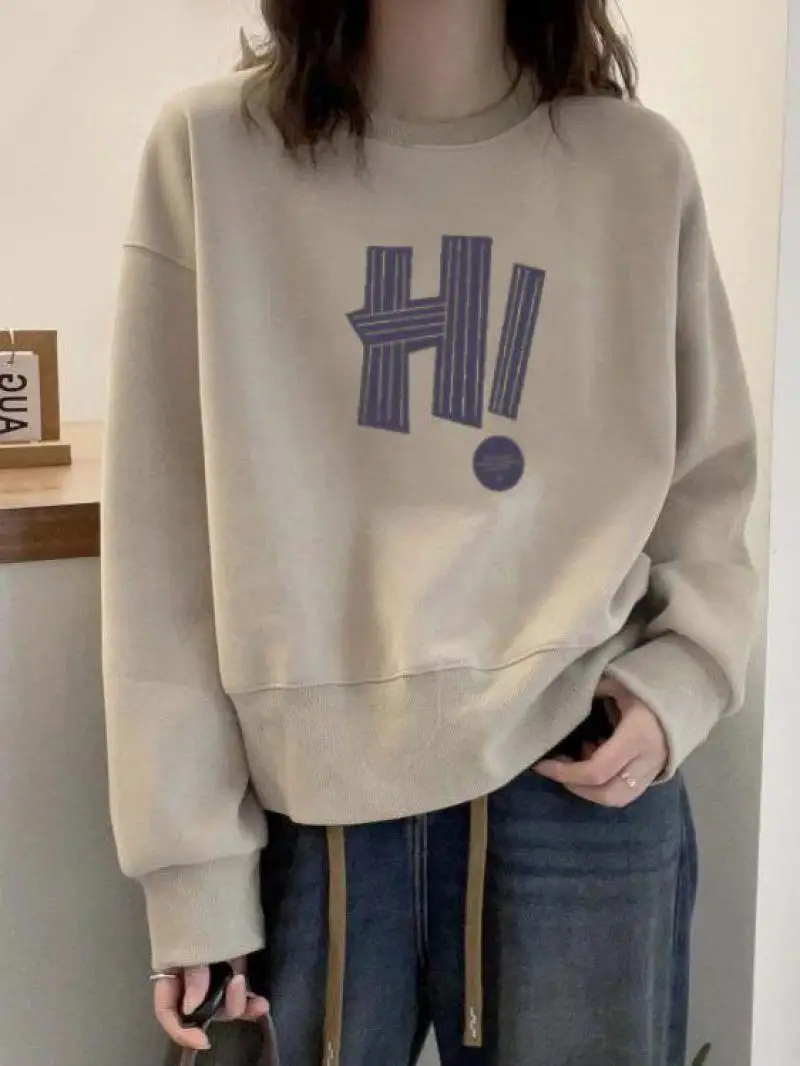 

Свитер женский с круглым вырезом, в стиле оверсайз