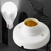 useful e27 round plastic base screw light bulb lamp socket holder white e27 base lamp socket popular lamp holder