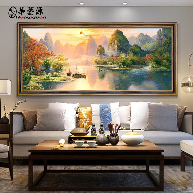

Художник, расписанный вручную, lijiang, живопись, гилинь, пейзаж, масляная живопись