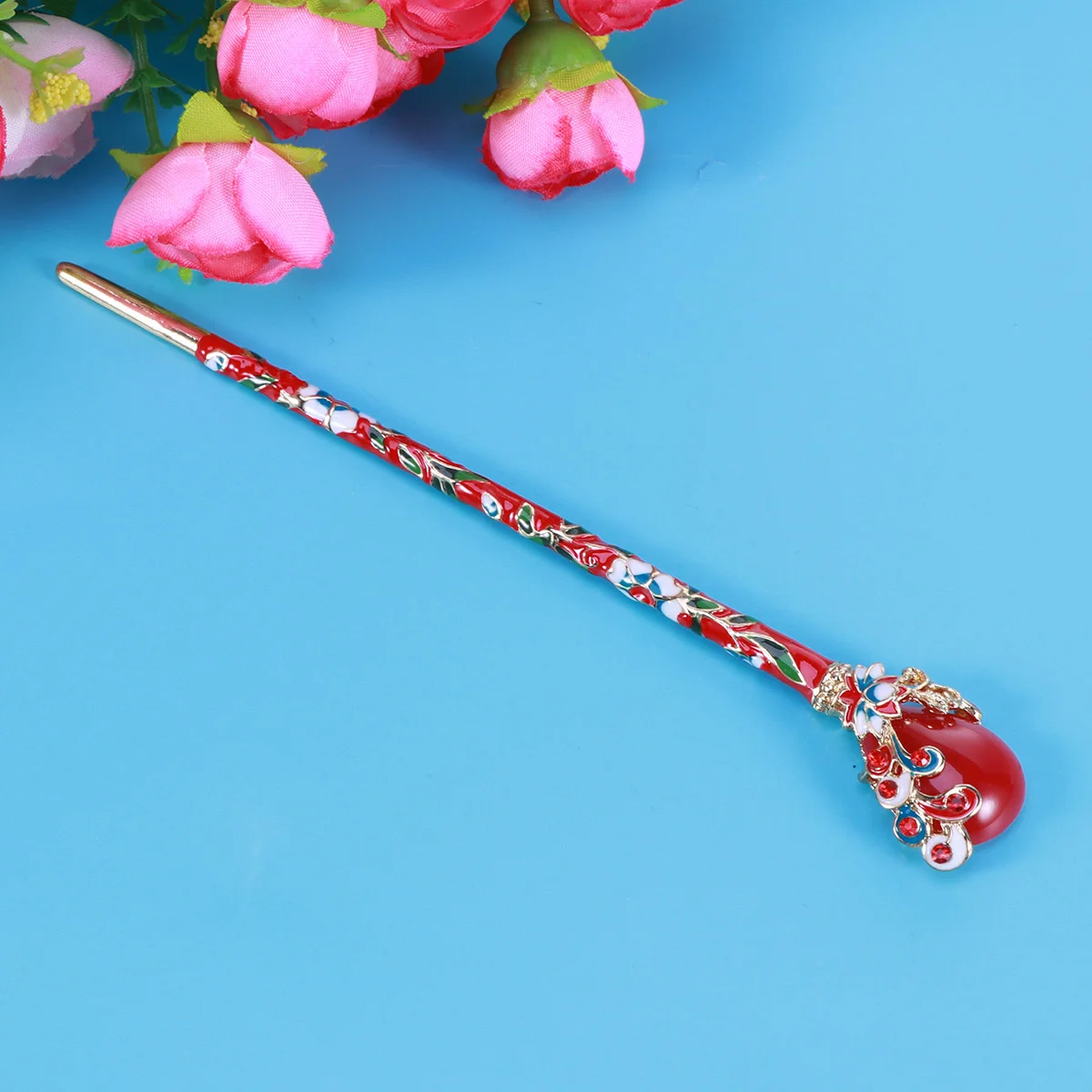 

Vintage Hair Chopsticks Hair Decor Chinese Hairpins Ancient Hair Clip Hair Stick (Red)