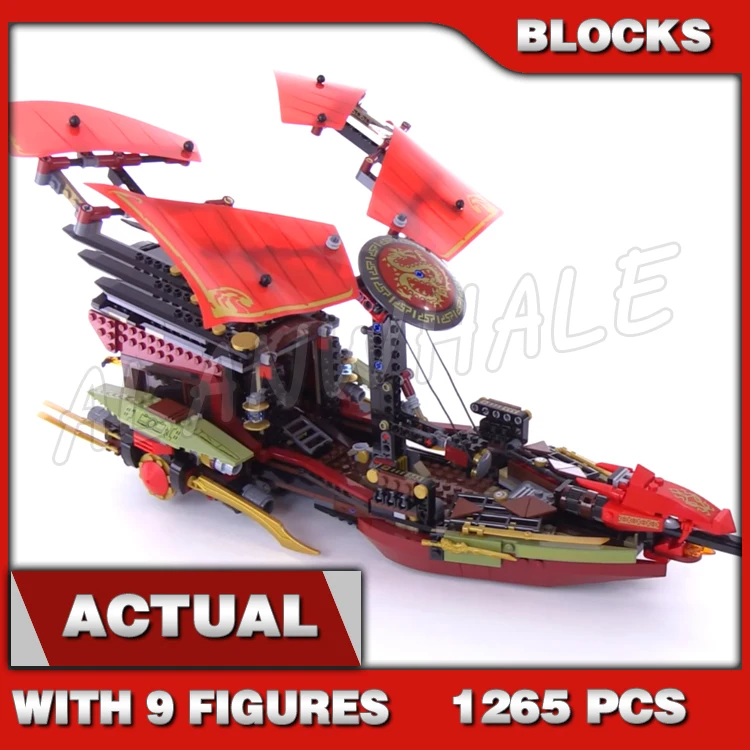 

1265pcs Final Flight of Destiny's Bounty Morro's Ghost Dragon 10402 Building Blocks Toy Biricks Compatible with Model