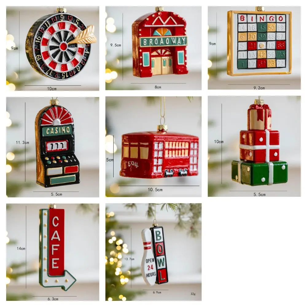 Нежные красные и зеленые рождественские подвесные украшения сделай сам игровая