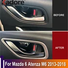 Для Mazda 6 Atenza M6 2013 2014 2015 2016 2017 2018 ABS Матовый интерьер дверные ручки чаши Крышка планки Стикеры аксессуары