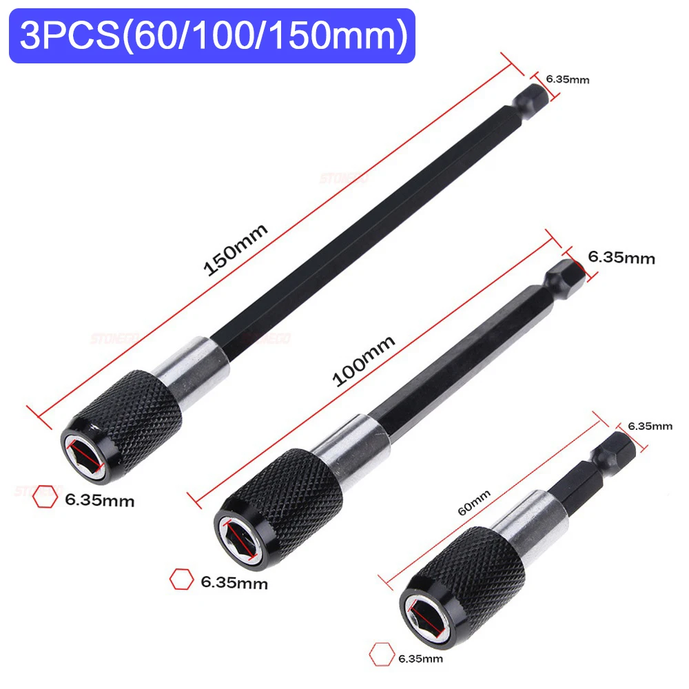 

STONEGO 1/4 Дюйма Быстросъемный Шестигранный Хвостовик Магнитная Электрическая Отвертка Удлинитель Бит 60/100/150 Мм Длина В ...