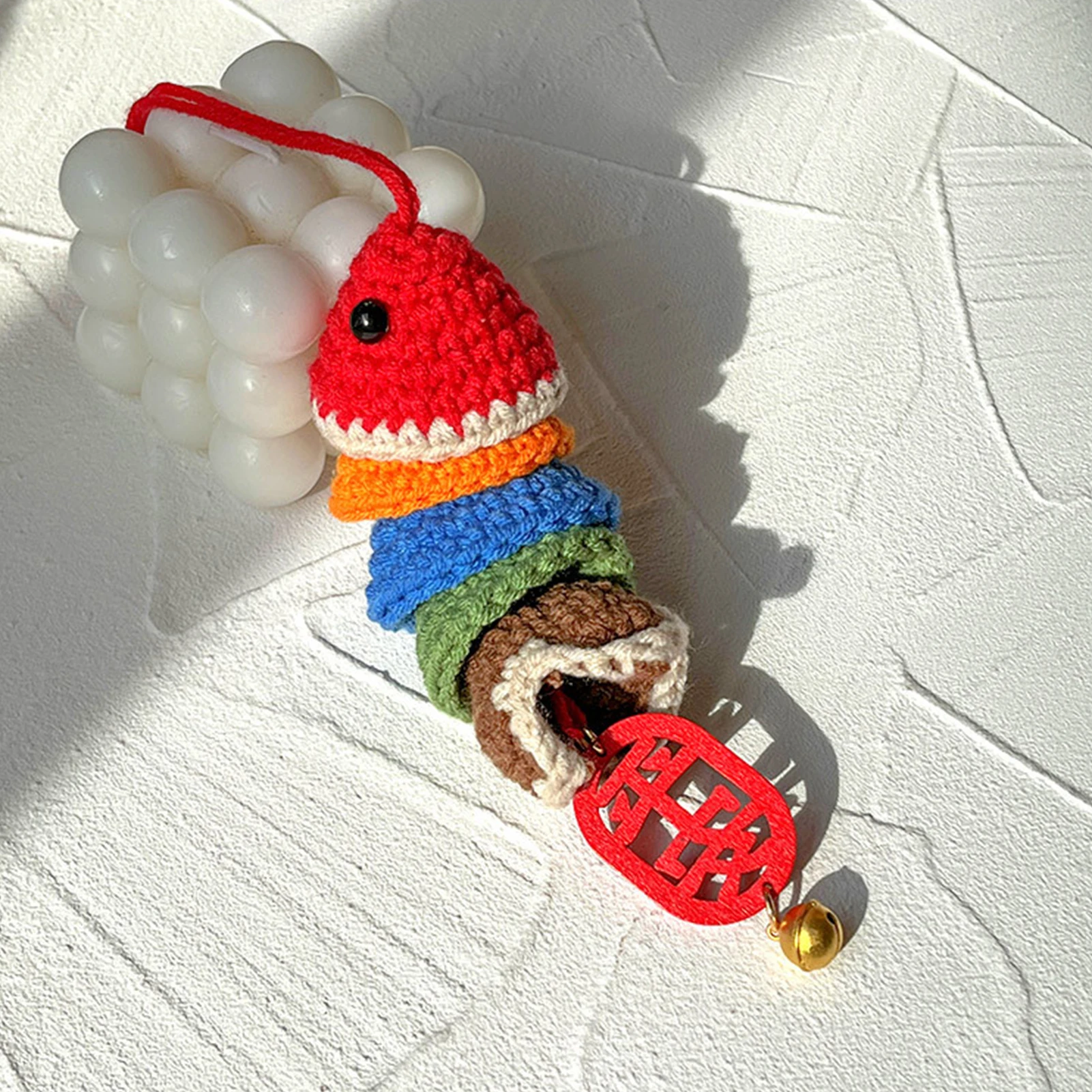 

Вязаная подвеска в виде рыбы для автомобиля, украшение для зеркала заднего вида для спальни, гостиной