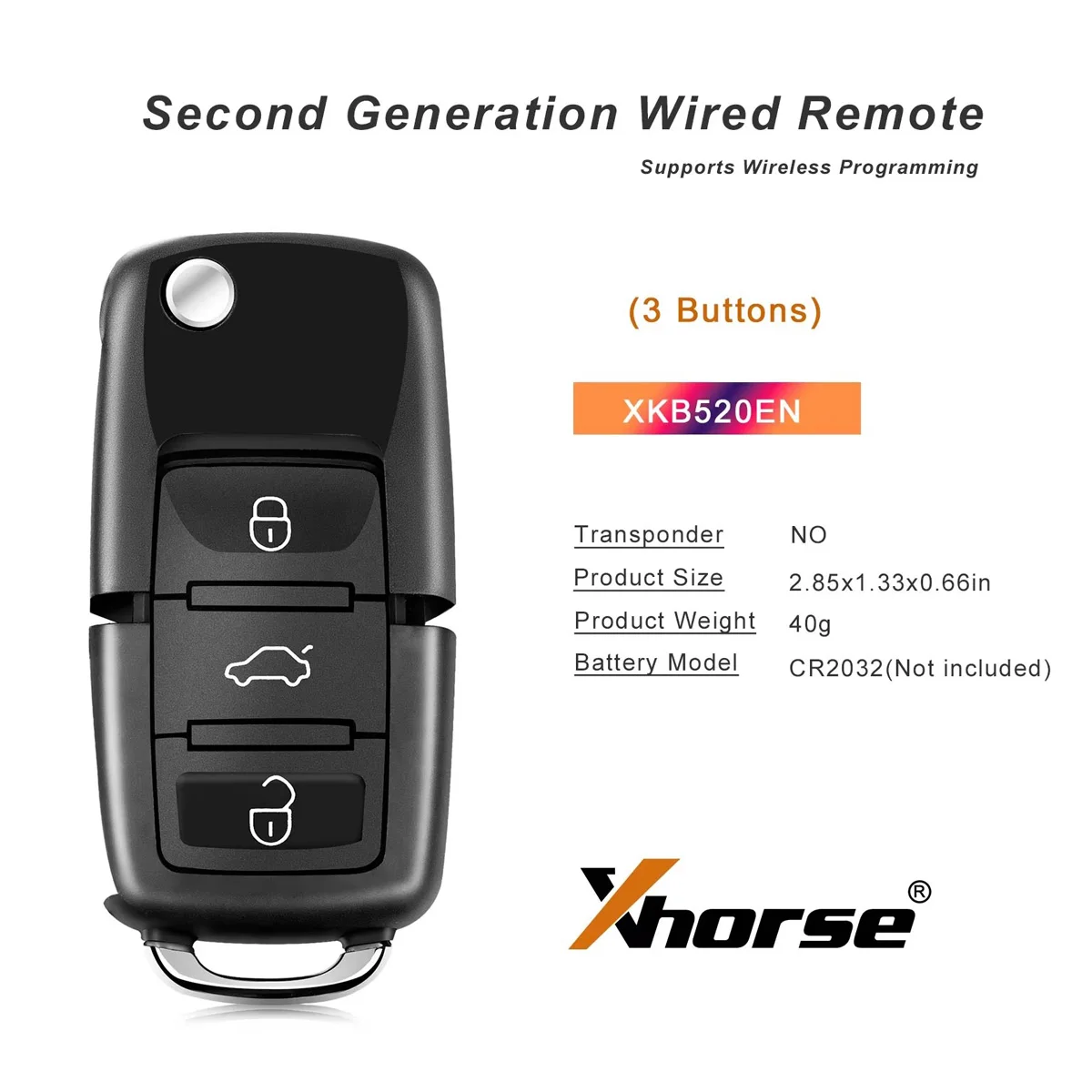 5 шт. Xhorse XKB520EN второго поколения заменен XKB501EN проводной дистанционный ключ для VW B5