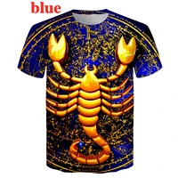 harajuku style animal scorpion 3d printed t shirt summer mens fashion short sleeve t shirt