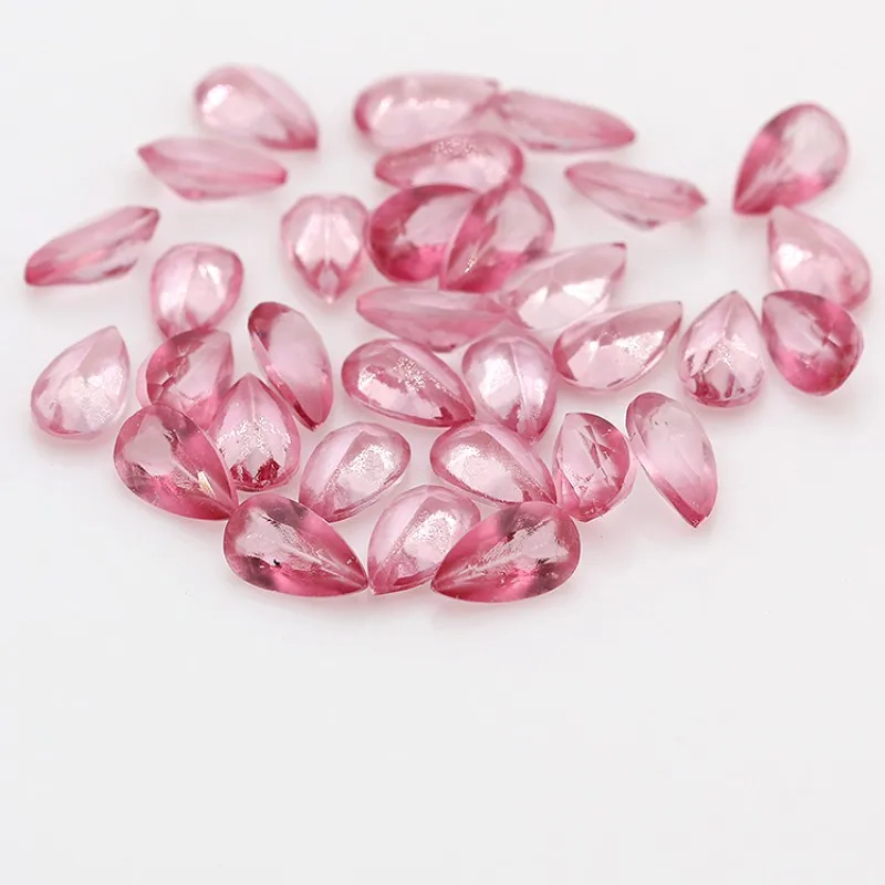 

Natural Pink Topaz Pear Cut 7*9mm Loose Gemstone Ring Necklace with Stones Accept Custom Sizes
