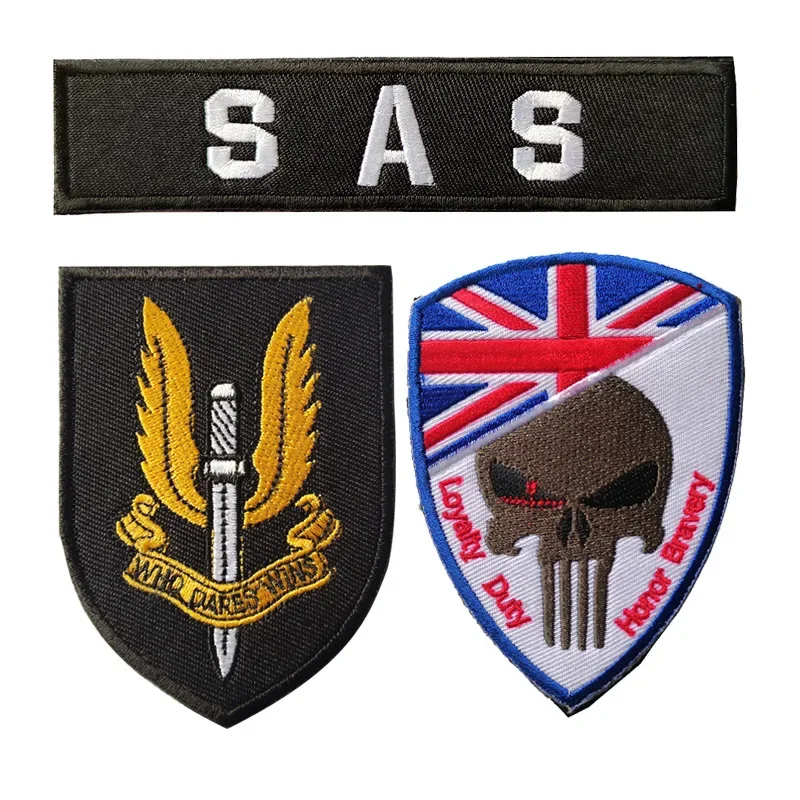 Нашивки для шляпы с вышивкой команды Великобритании Sas тканевые наклейки на