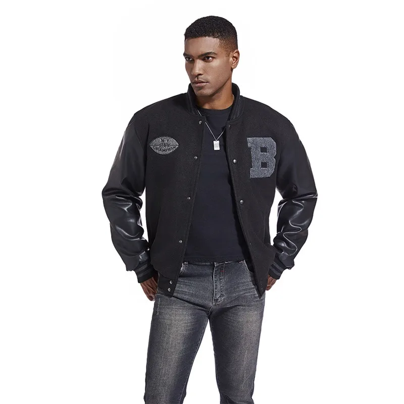 Осень-зима 2024 мужская Тонкая хлопковая куртка с вышивкой цветная застежкой