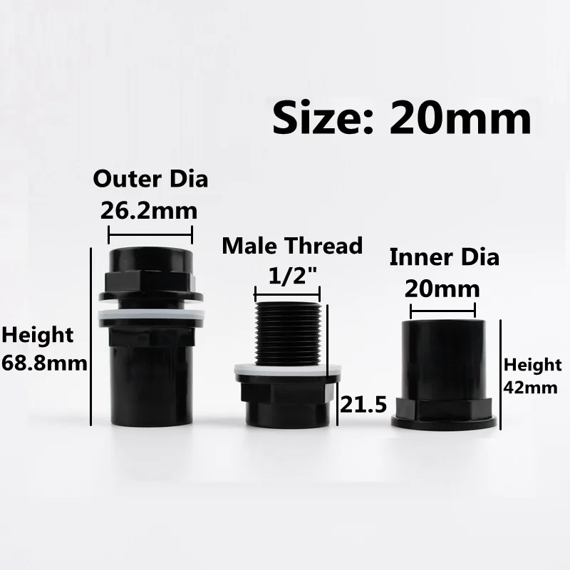 

Соединители для труб из ПВХ SHSMFC 20/25/32/40/50 мм