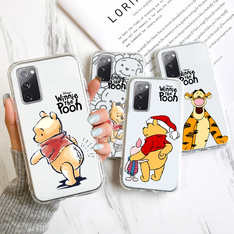 

Disney Bear Winnie Pooh For Samsung A53 A52 A54 A13 A12 A32 A71 A33 A73 A72 A51 A23 A03 5G Transparent Phone Case Cover