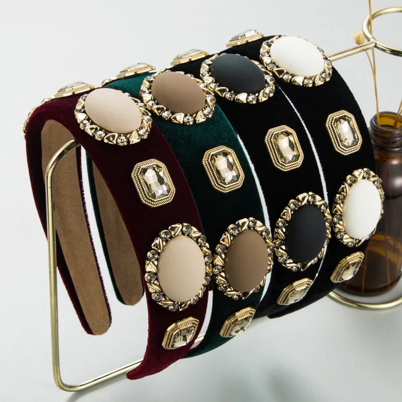 

Fashion Black Series Headbands for Women Wide Hairbands for Girls Sponge Headwear Hair Hoop Women Bezel Hair Accessories