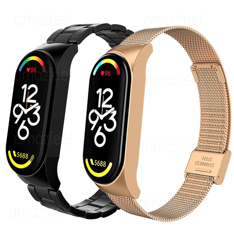 

Mi Band 7 Strap Accessories for Xiaomi Mi Band 6 5 Smart Band Metal Watchband for Xiaomi mi band 5 6 7 Bracelet Replacement