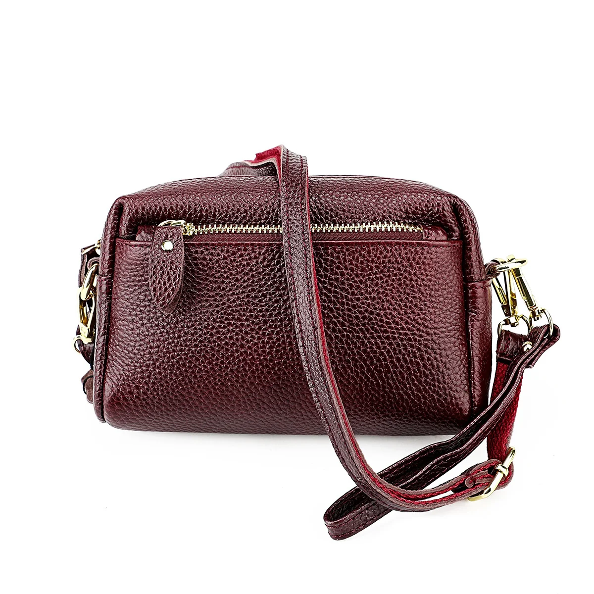 

Middle Aged Women's Crossbody Bag Female Armpit Bag Cowhide Leather Messenger Bag Lady Mini Phone Bag Shoulder Bag For Woman