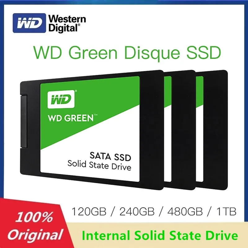 

Western Digital WD Green SSD 1TB 2TB Internal Solid State Hard Drive Disk SATA 3.0 6Gb/s 60GB 120GB 240GB 480GB 500MB/S Original