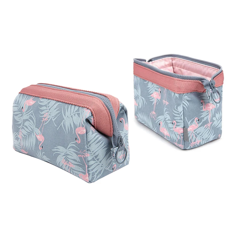 

New Fashion Cosmetic Bag Women Waterproof Flamingo Makeup Bags Travel Organizer Toiletry Kits Portable Makeup Bags Beautician