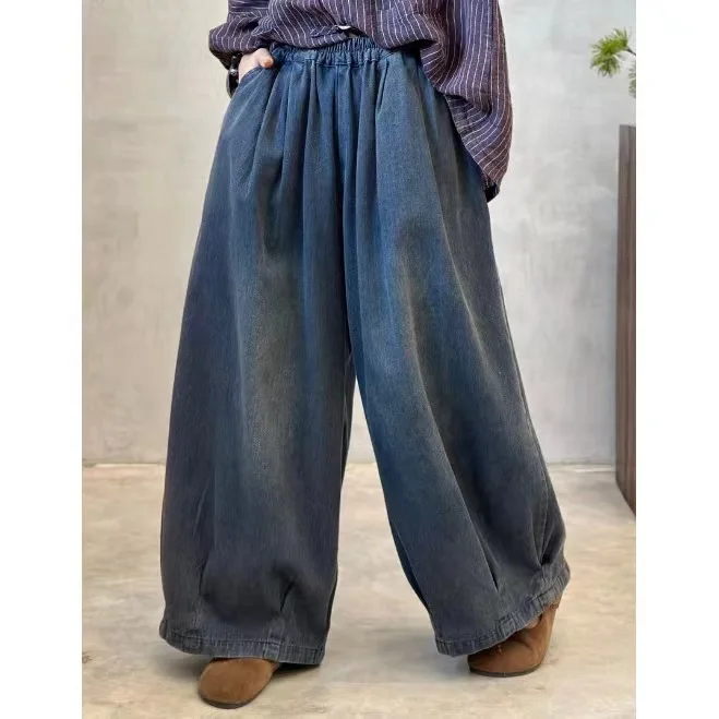 Новинка 2024 Женская Осенняя разноцветная Свободная Повседневная джинсовая обувь