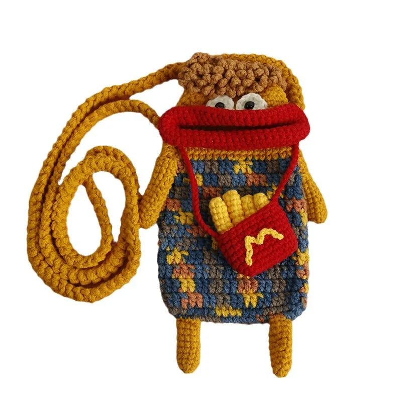 Креативная вязаная вручную Сумка-Кроссбоди