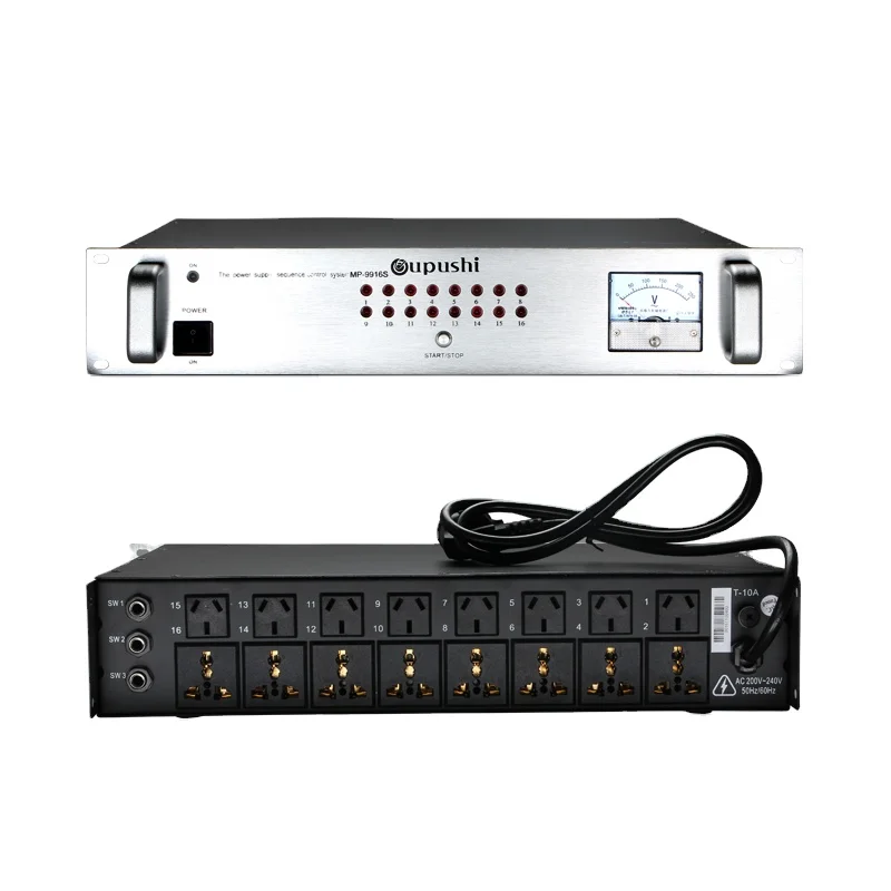 

OUPUSHI Mp - 9916 s 2u 16 - way power supply sequencer