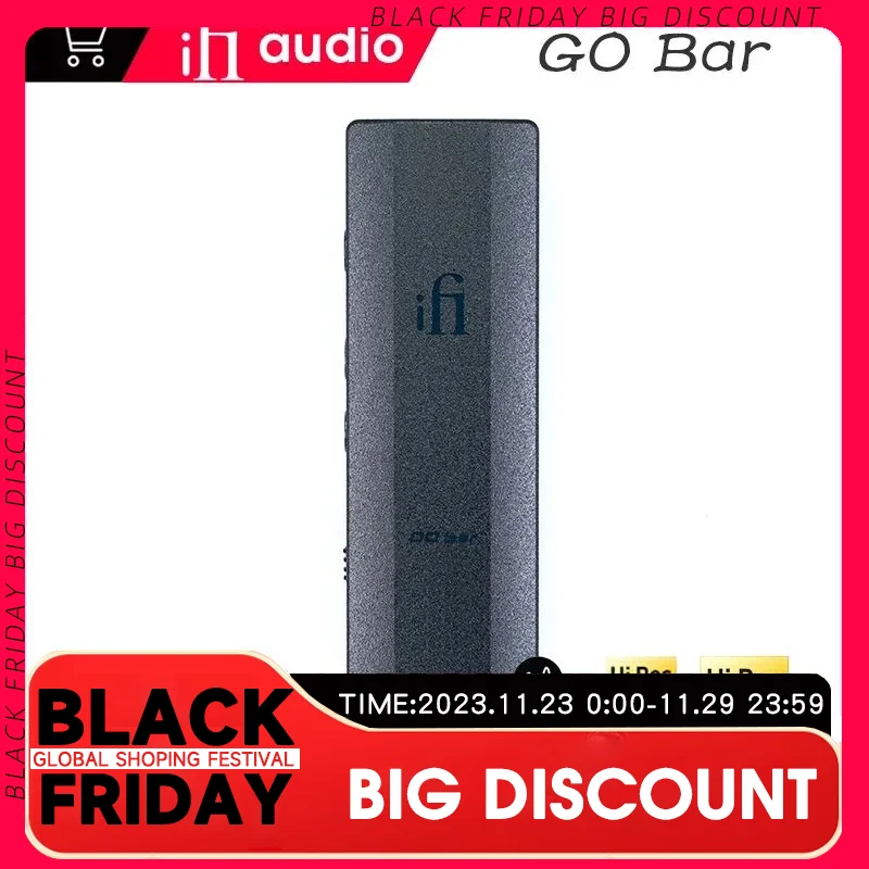 

iFi GO Bar Portable Balanced Transmission MQA Full Decoder Headphone Amplifier All In One Machine XBass+ XSpace Bass Adjustment