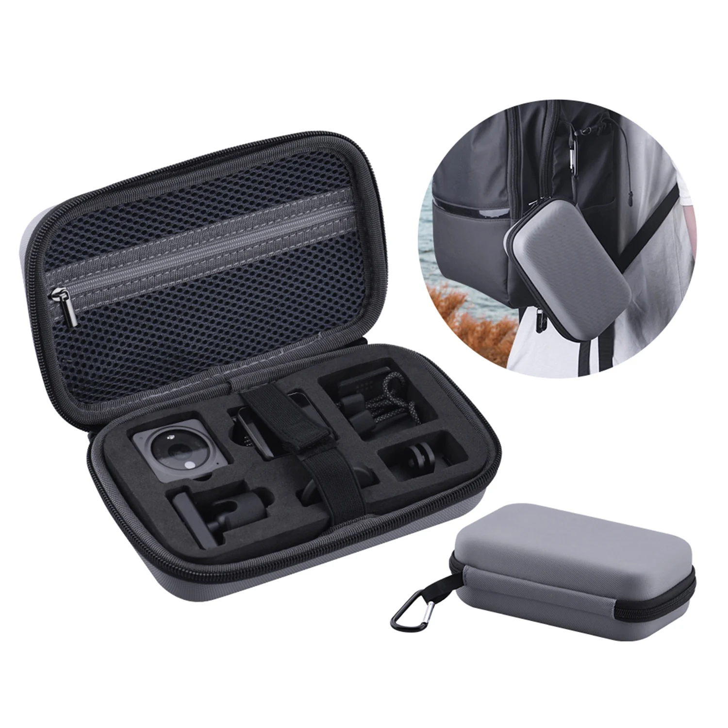 

Travel Carrying Bag Hard Shell Case for DJI Action 2 Dual Screen Combo Camera