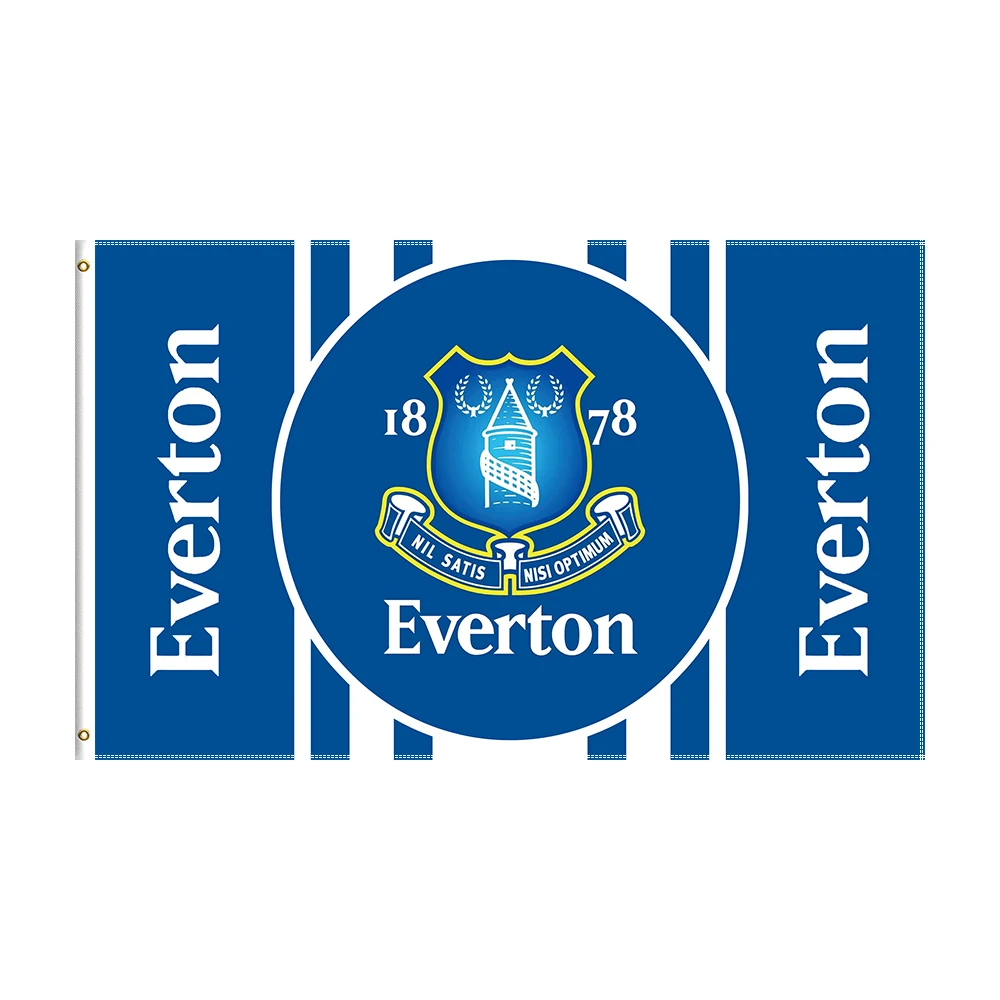 

3x5 Ft Everton F.C. Flag Polyester Printed Football Team Banner For Decor
