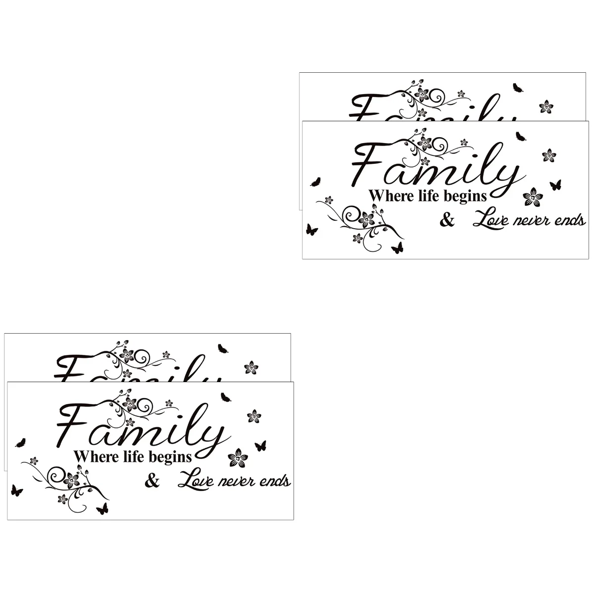 

4 pcs Wall Stickers Peel And Stick Wall Decor Flower Design Wall Stickers