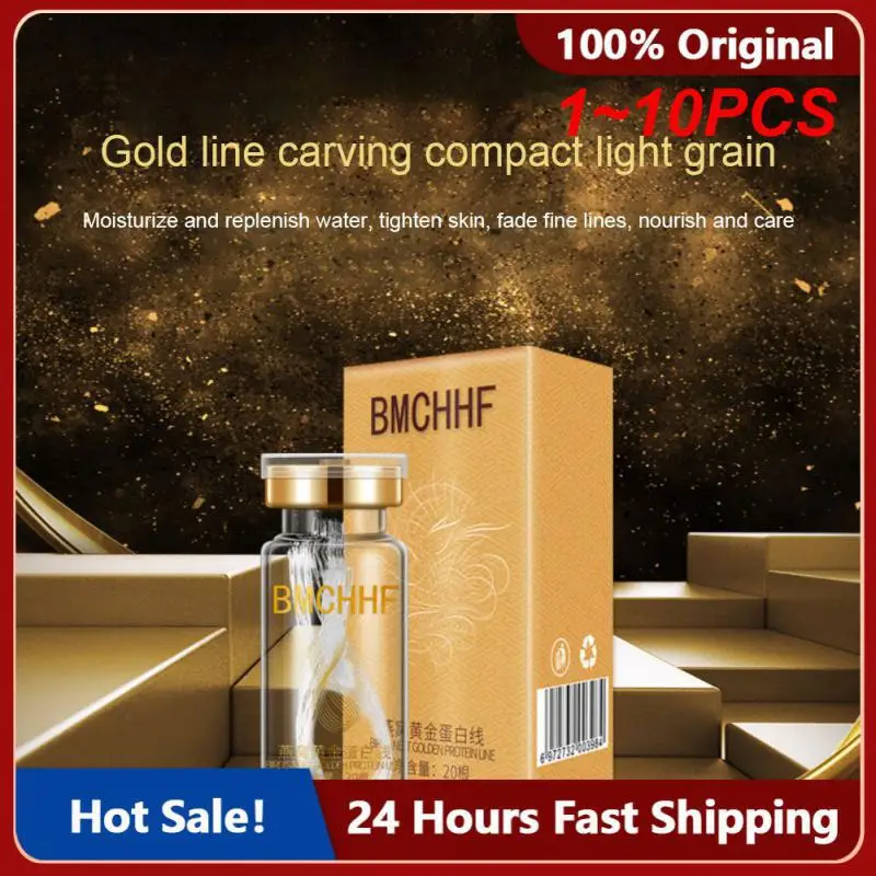 

1~10PCS Golden Thread Carving Protein Lifting Moisturizing Thinning Fine Lines Beauty Salon Protein Thread Carving Skin