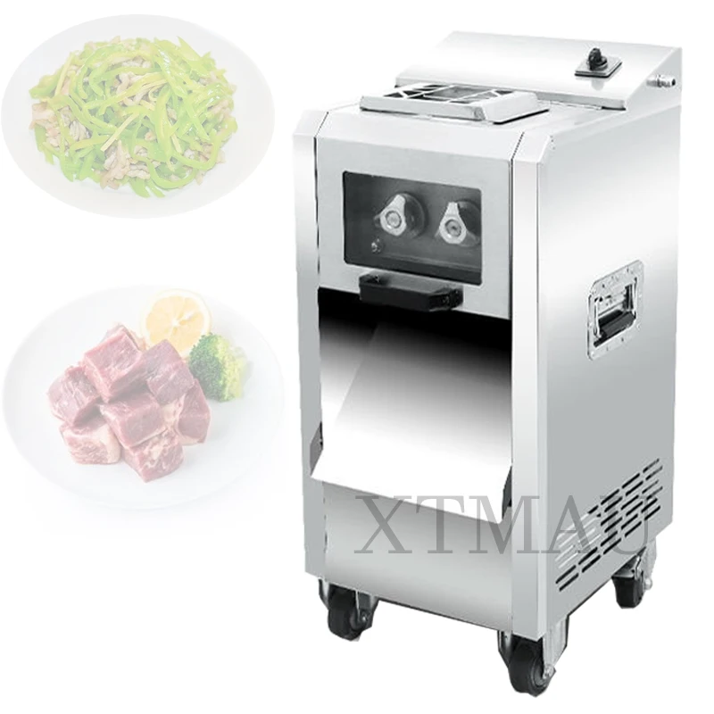 

220KG/H Automatic Meat Slicer Commercial Multifunctional Fresh Meat Dicing Machine Household Lamb Roll Slicer 220V