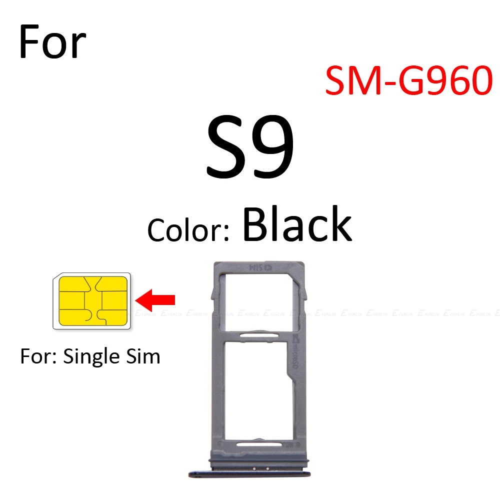 Фото Лоток для SIM-карты/Micro SD, держатель слота, контейнер, разъем, адаптер, детали для чтения для Samsung Galaxy S9 Plus G960 G965 №3