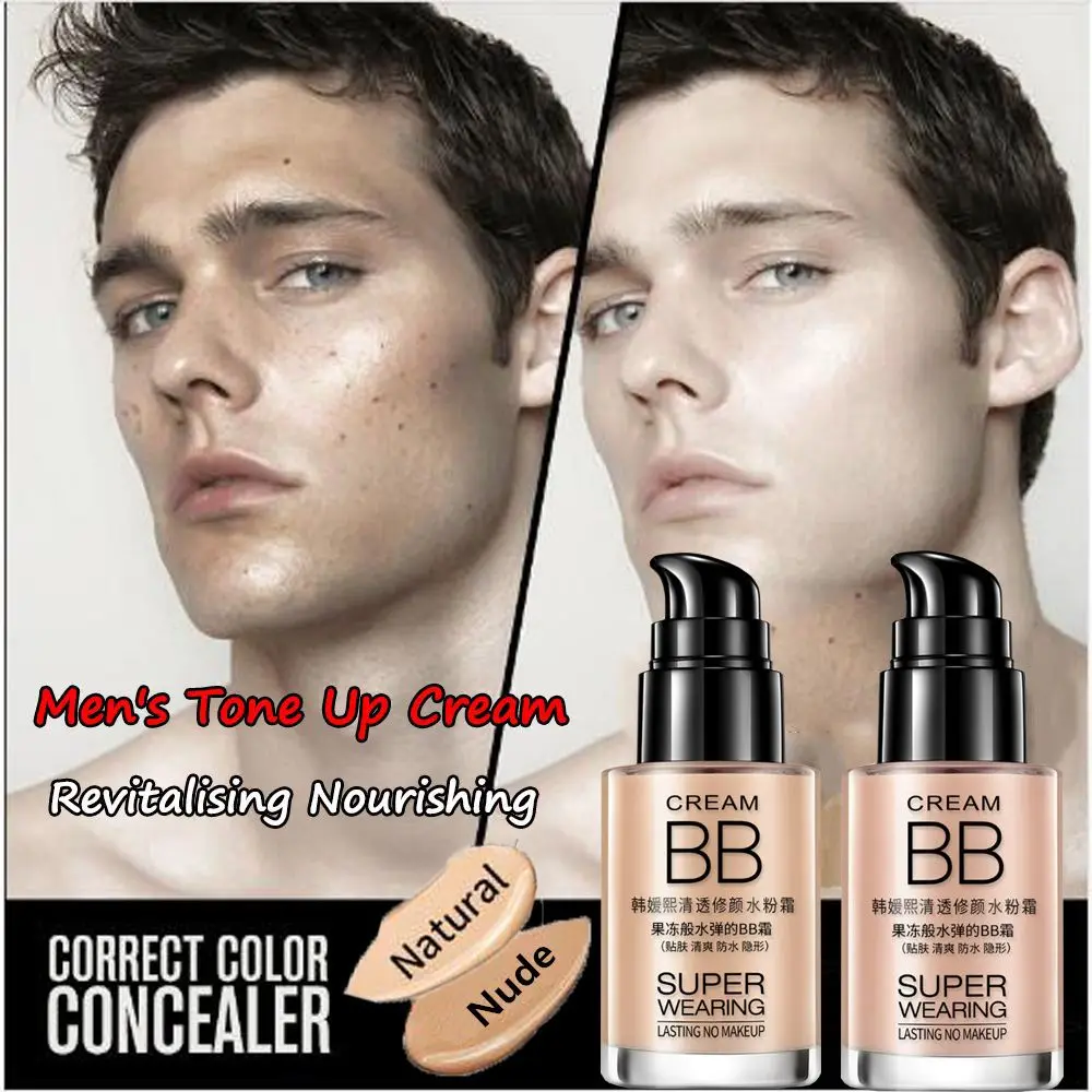 

Natural Men's Whitening Nourishing Long-lasting Concealer Primer Face Foundation BB Cream