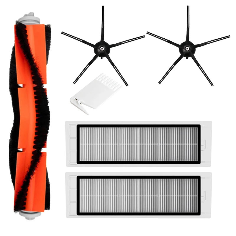 

Запчасти для пылесоса Xiaomi Roborock S6 S5 MAX S60 S65 S5 S50 S55 E25 E35, основная черная боковая щетка, фильтр НЕРА