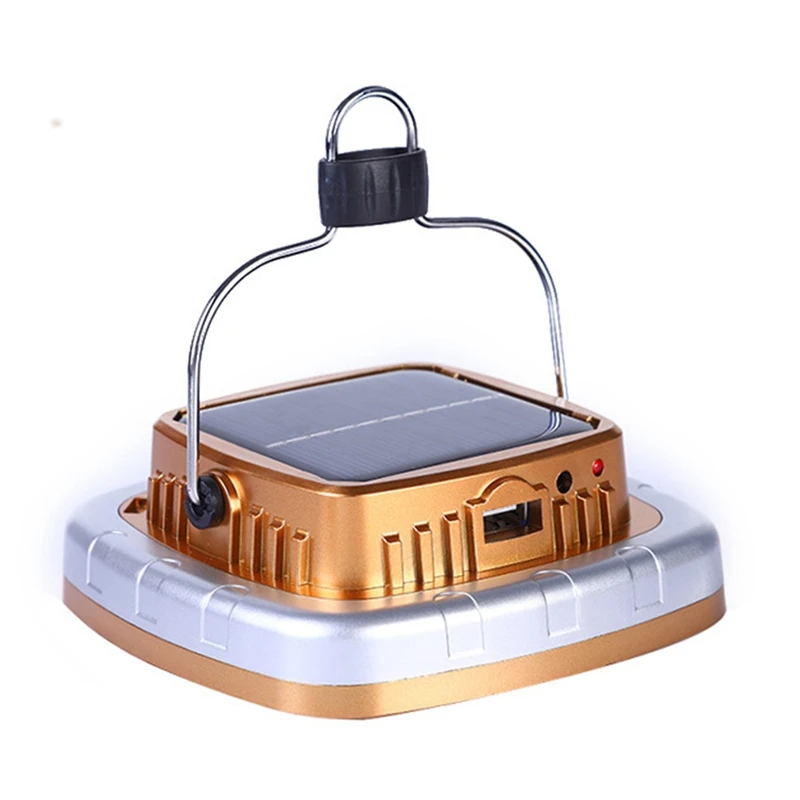 

Portable LED Camping Lantern Solar USB Rechargeable Tent Lamp Emergency Light For Outdoor Hiking Garden