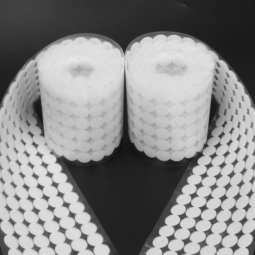 

1000 Pairs Self Adhesive Fastener Tape Dots 10/15/20mm Disc Adhesive Strong Glue Magic Sticker Round Coins Hook Loop