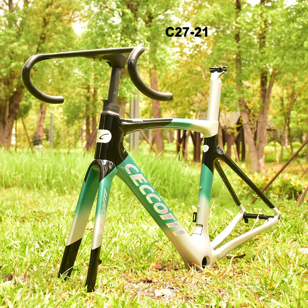 CECCOTTI-Карбоновая рама шоссейного велосипеда дисковый тормоз макс. 700 x 30C полный