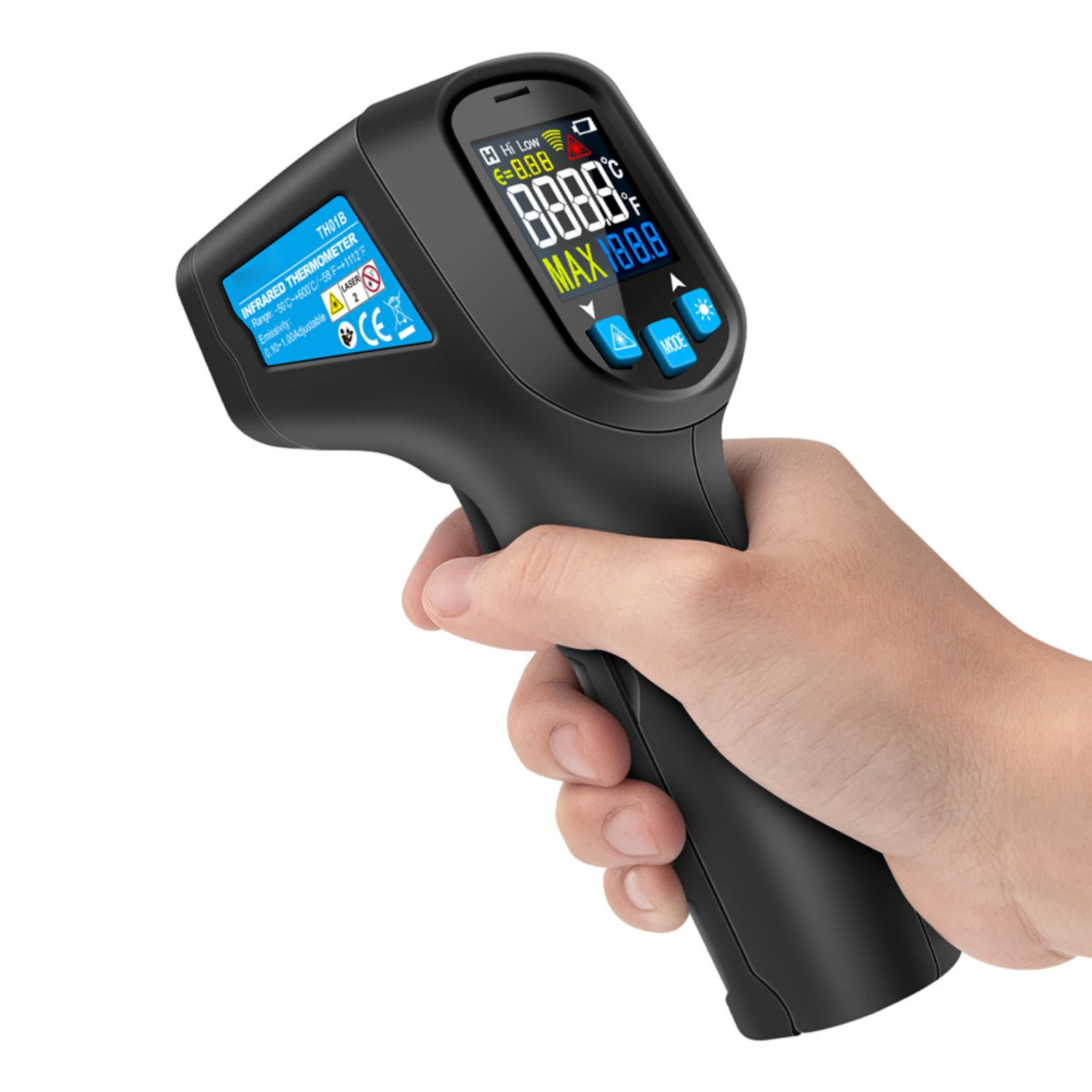 

LCD Display NonContact Meter -50~600 ℃ Multifunctional Digital Infrared Thermometer °C/°F Temperature Conversion Tester
