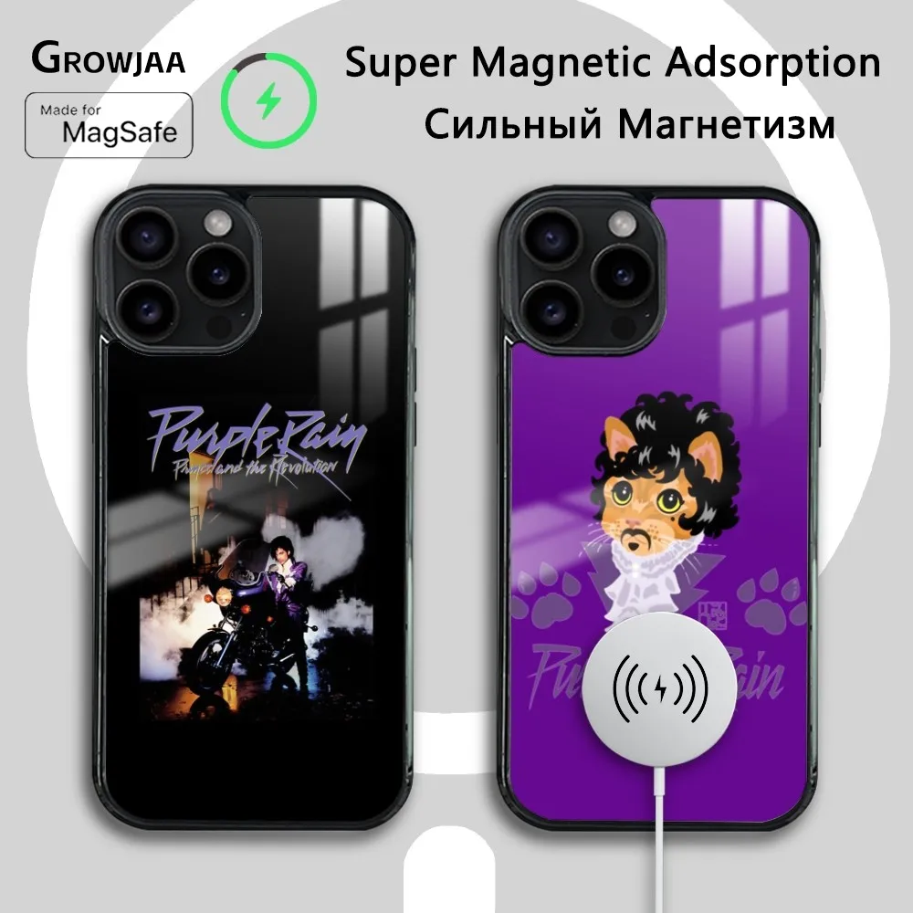 Prince R-Rogers Nelson Phone Case For iPhone 16 15 14 13 12 11 Pro Max Plus Mini Magsafe Mirror Wireless Magnetic Cover